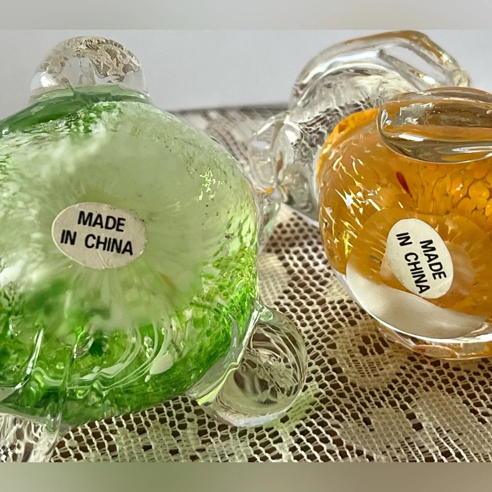 💖 Artisan Handblown Glass Turtle & Duck